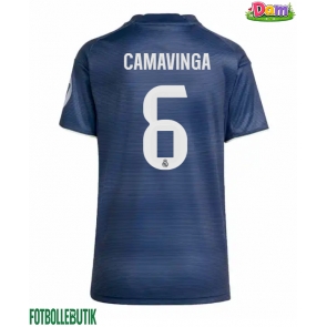 Real Madrid Eduardo Camavinga #6 Bortatröja Kvinnor 2025-26 Kortärmad